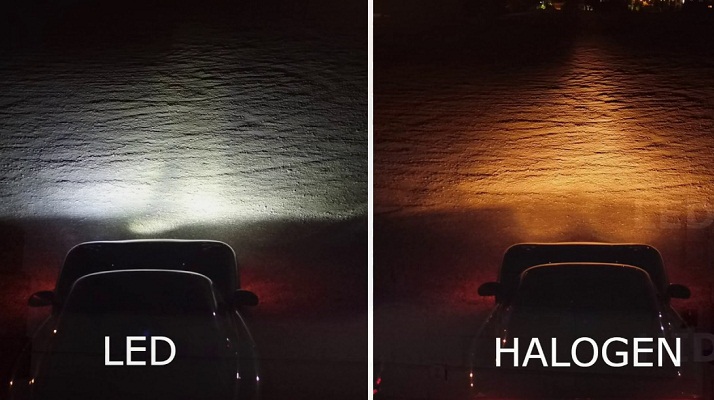 Halogen Headlights Bulb vs. LED